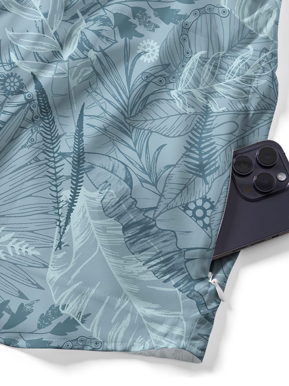 Orionride Leaf Garden Zipper Pockets Ultra Lightweight Short Sleeves Gravel Shirt