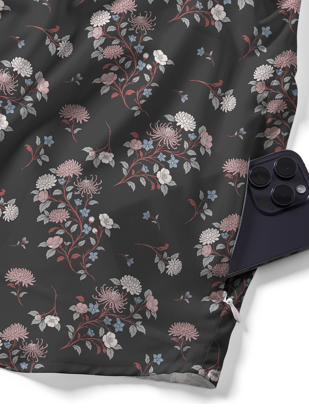 Orionride Japanese Bouquet Zipper Pockets Ultra Lightweight Short Sleeves Gravel Shirt