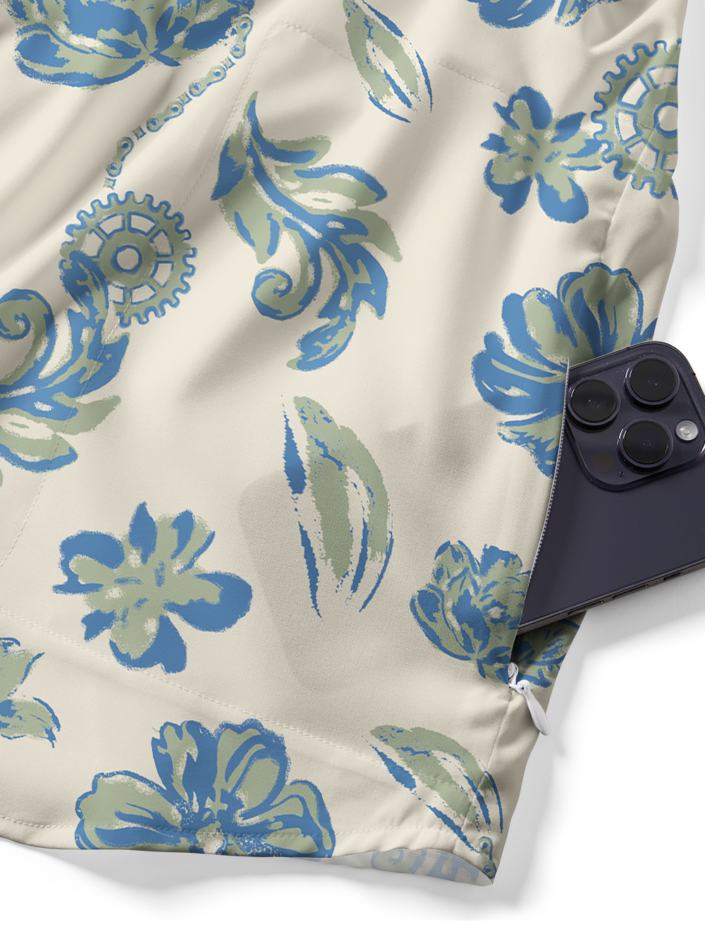 Orionride Spring In Full Bloom Zipper Pockets Ultra Lightweight Short Sleeves Gravel Shirt