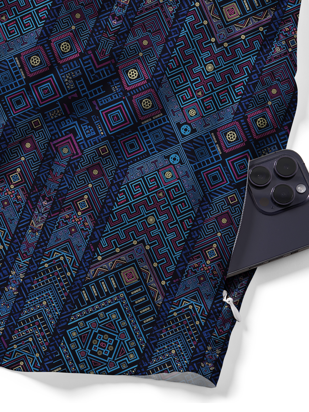 Orionride Fluorescent Squares Zipper Pockets Ultra Lightweight Short Sleeves Gravel Shirt