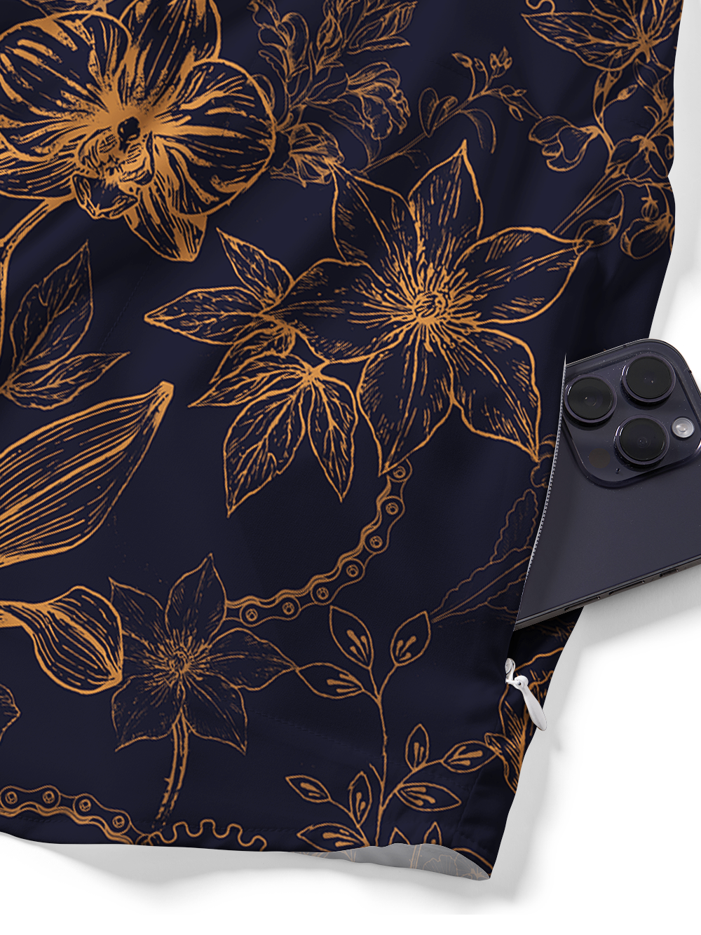 Orionride Golden Daffodils Zipper Pockets Ultra Lightweight Short Sleeves Gravel Shirt