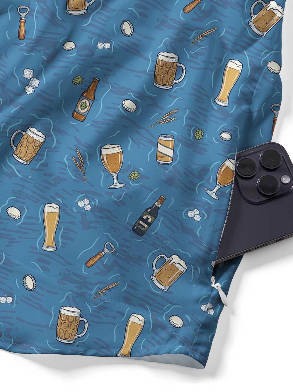 Orionride Beer Lovers Zipper Pockets Ultra Lightweight Short Sleeves Gravel Shirt