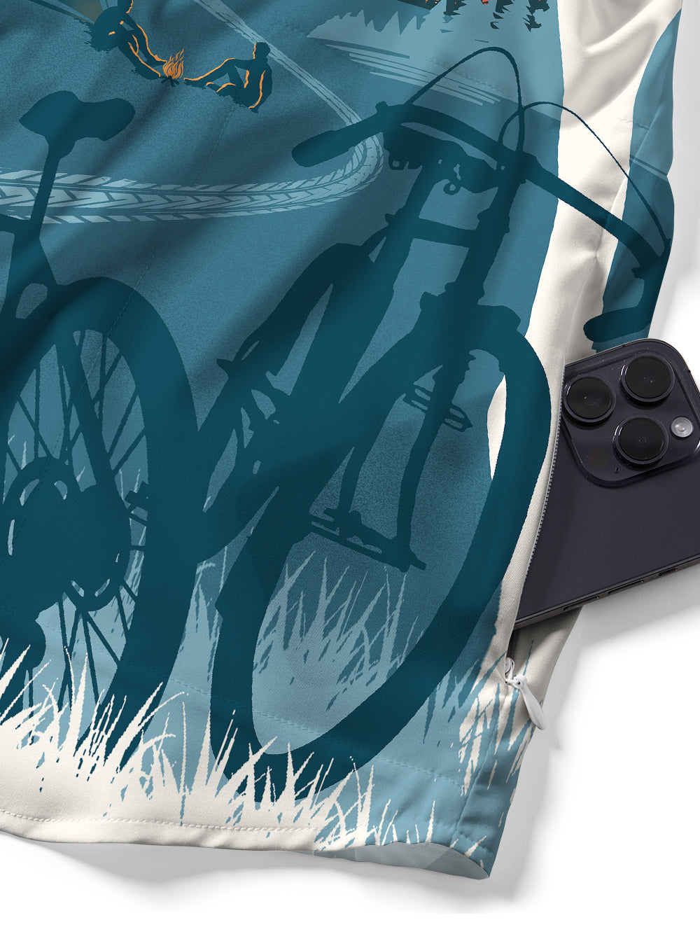 Orionride Sunset Camping Zipper Pockets Ultra Lightweight Short Sleeves Gravel Shirt