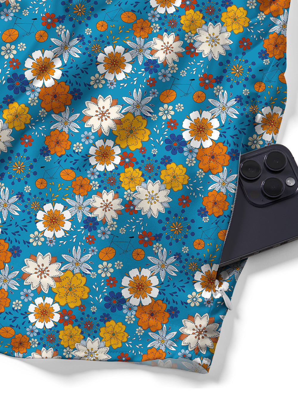 Orionride Fragrant Flowers Zipper Pockets Ultra Lightweight Short Sleeves Gravel Shirt