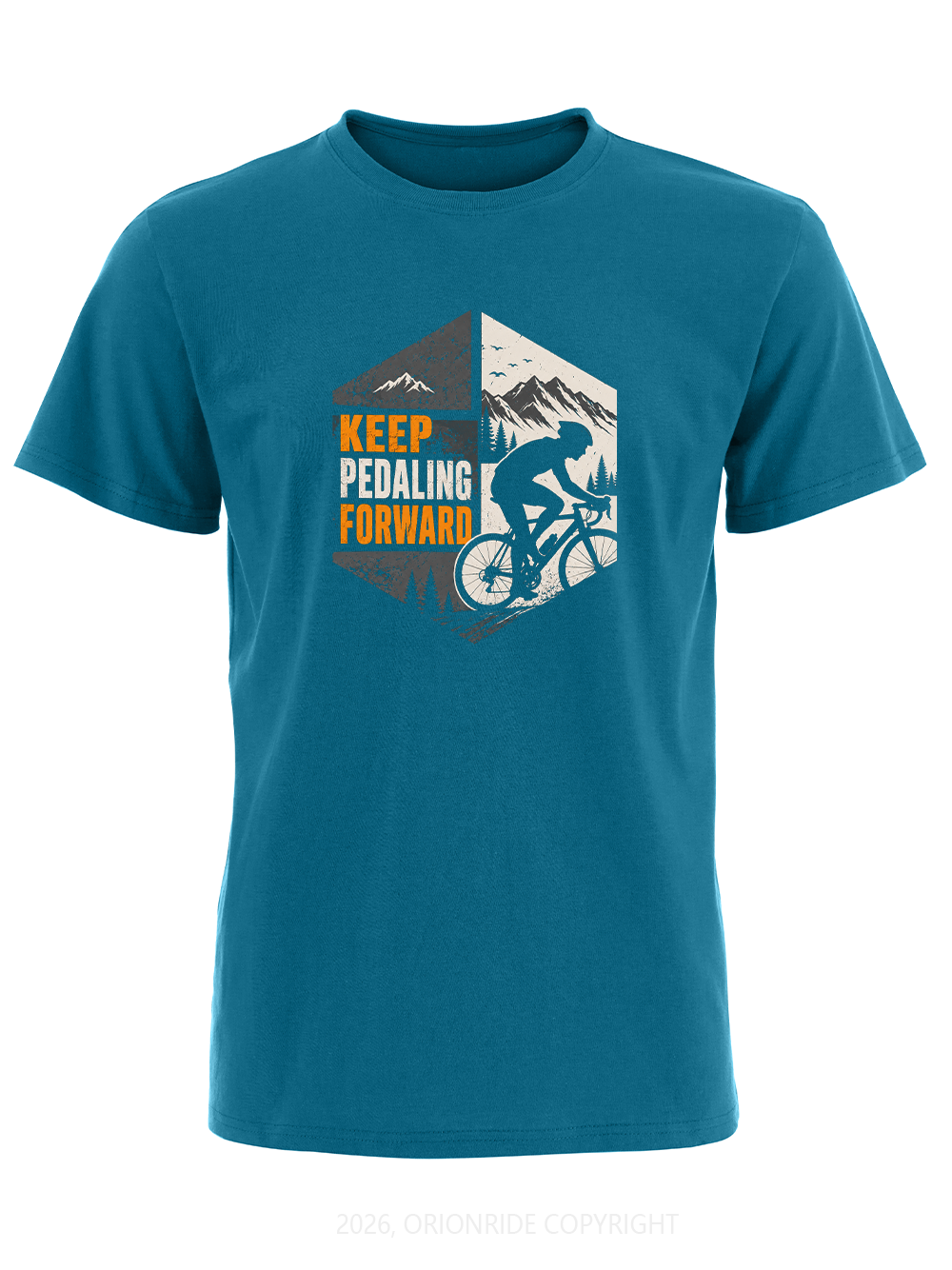 Orionride Keep Pedaling Forward Short Sleeves Bike T-Shirt