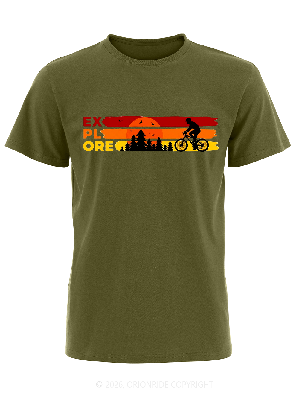 Orionride Sunset Silhouette Short Sleeves Bike T-Shirt