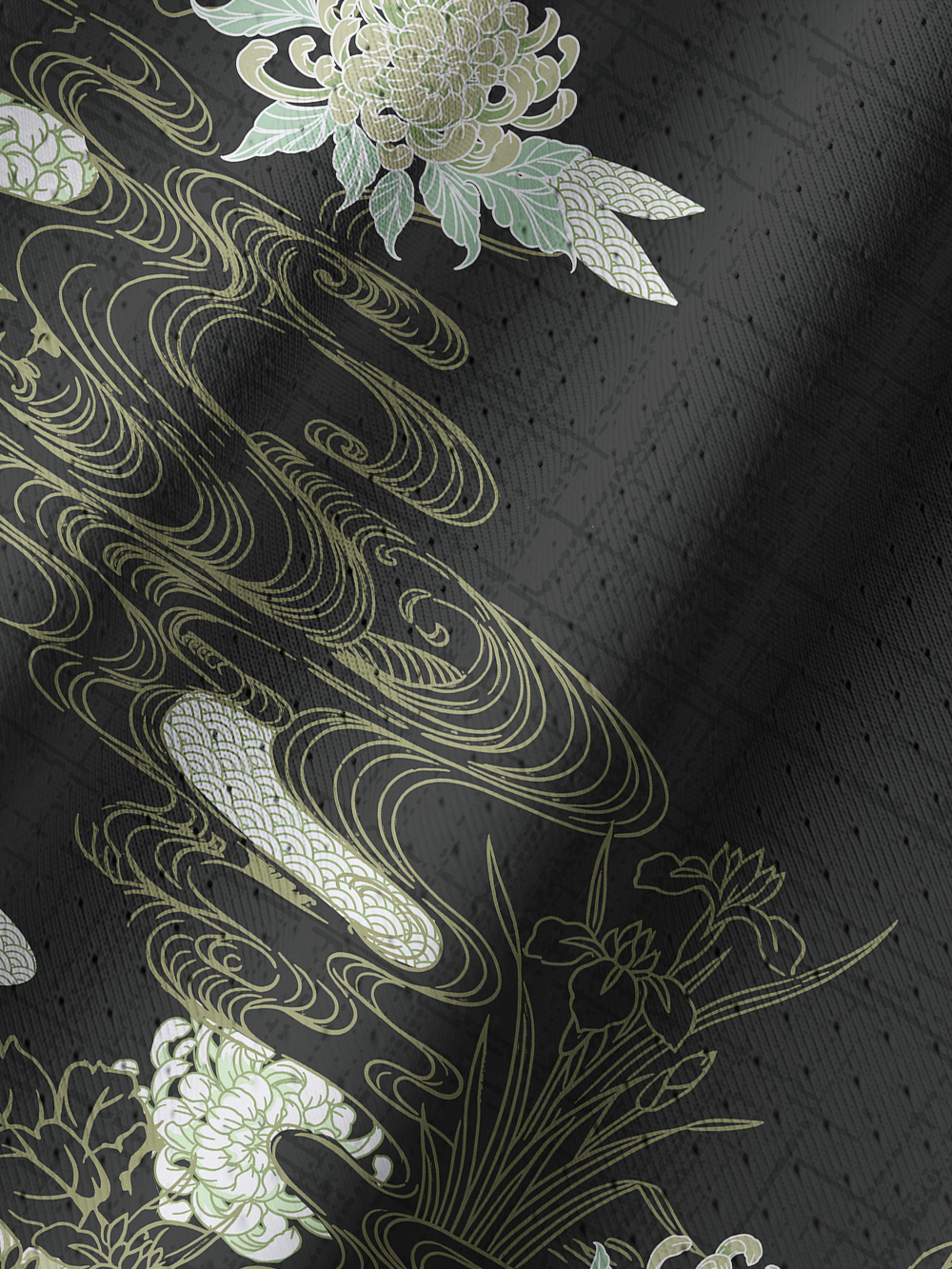 Orionride Golden Chrysanthemum Men's Stretchy Breathable Long Sleeve Gravel Shirt