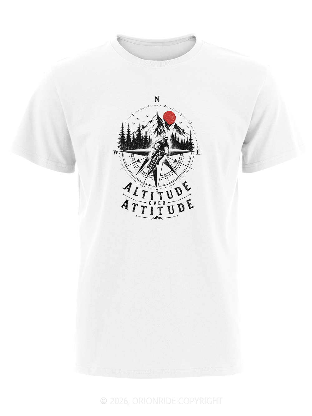 Orionride Mountain Landscape Short Sleeves Bike T-Shirt