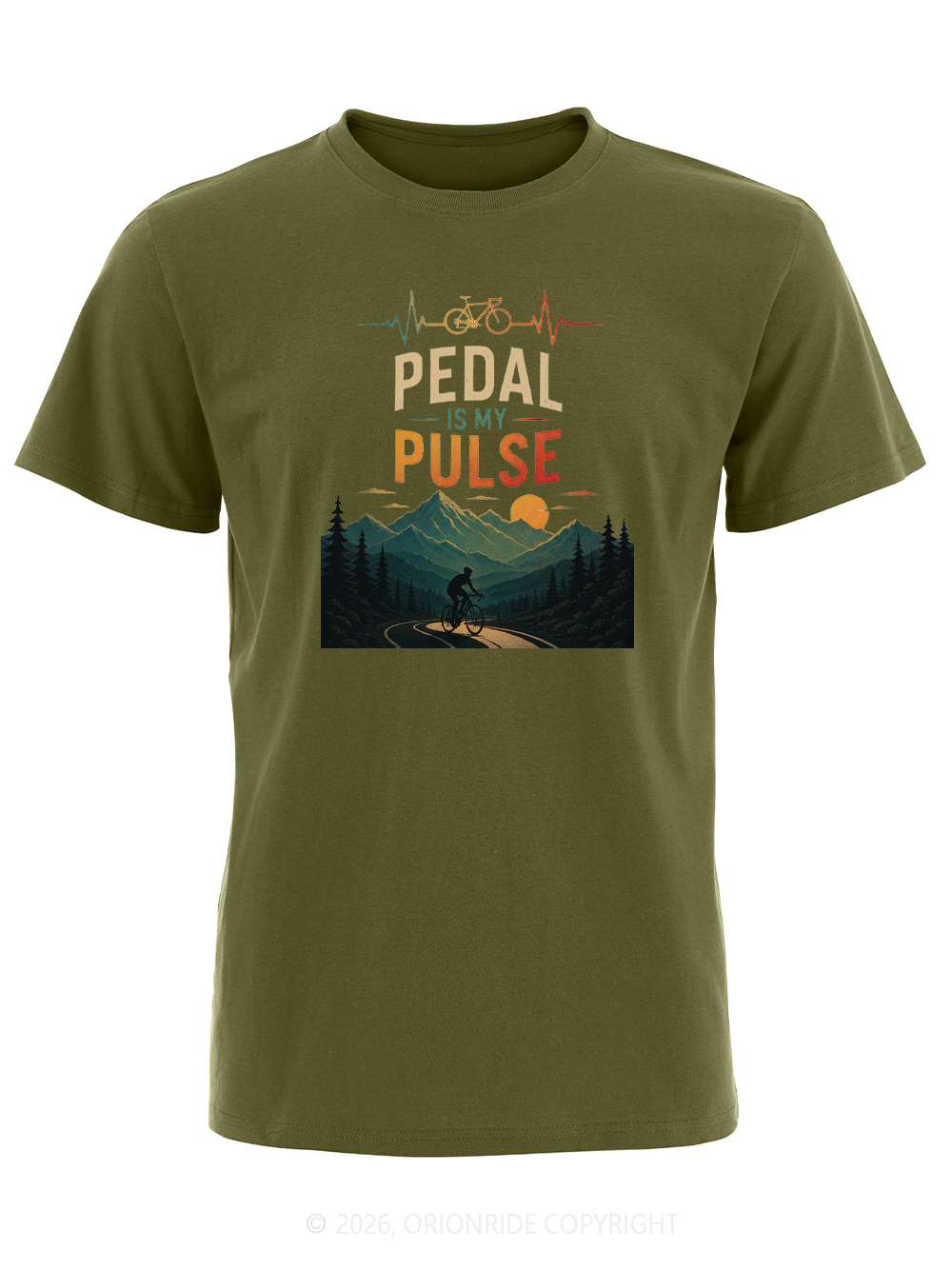 Orionride Pedal Is My Pulse Short Sleeves Bike T-Shirt