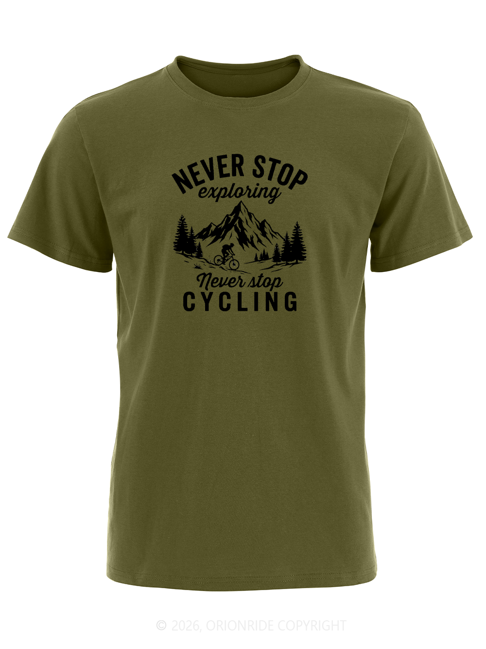 Orionride Never Stop Cycling Short Sleeves Bike T-Shirt