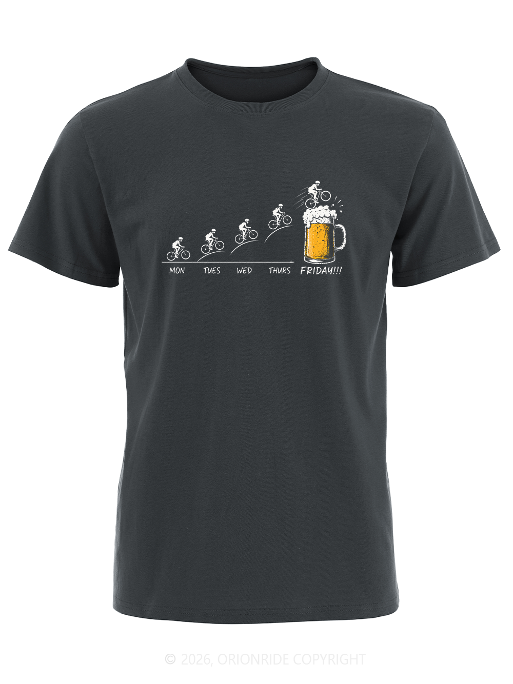 Orionride Heading To Beer Short Sleeves Bike T-Shirt