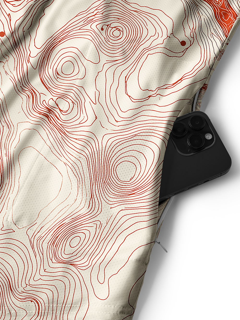 Orionride Enthusiasm Contour Lines Men's Stretchy Breathable Long Sleeve Gravel Shirt