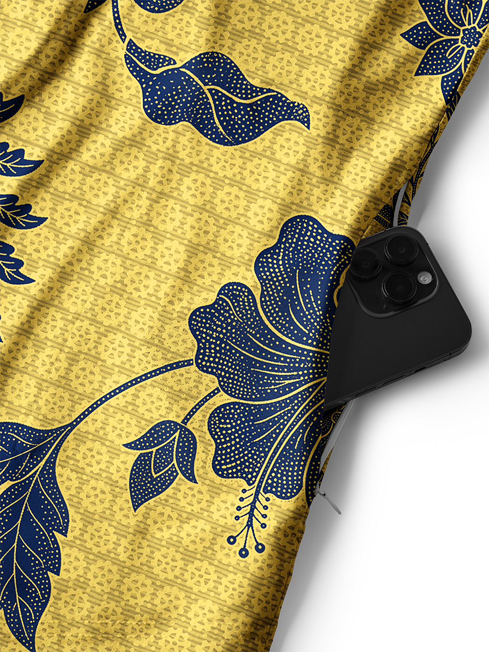Orionride Large Hibiscus Flowers Men's Stretchy Breathable Long Sleeve Gravel Shirt