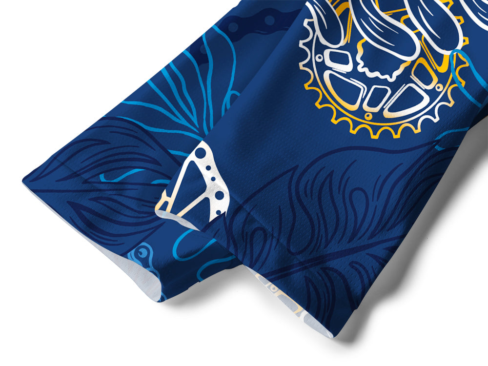 Orionride Watercolor Leaves Long Sleeve Downhill Jersey