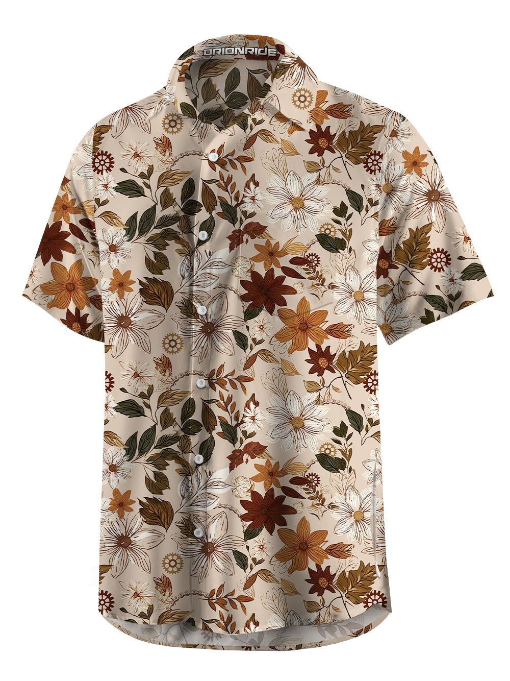 Orionride Maple Leaf Zipper Pockets Ultra Lightweight Short Sleeves Gravel Shirt