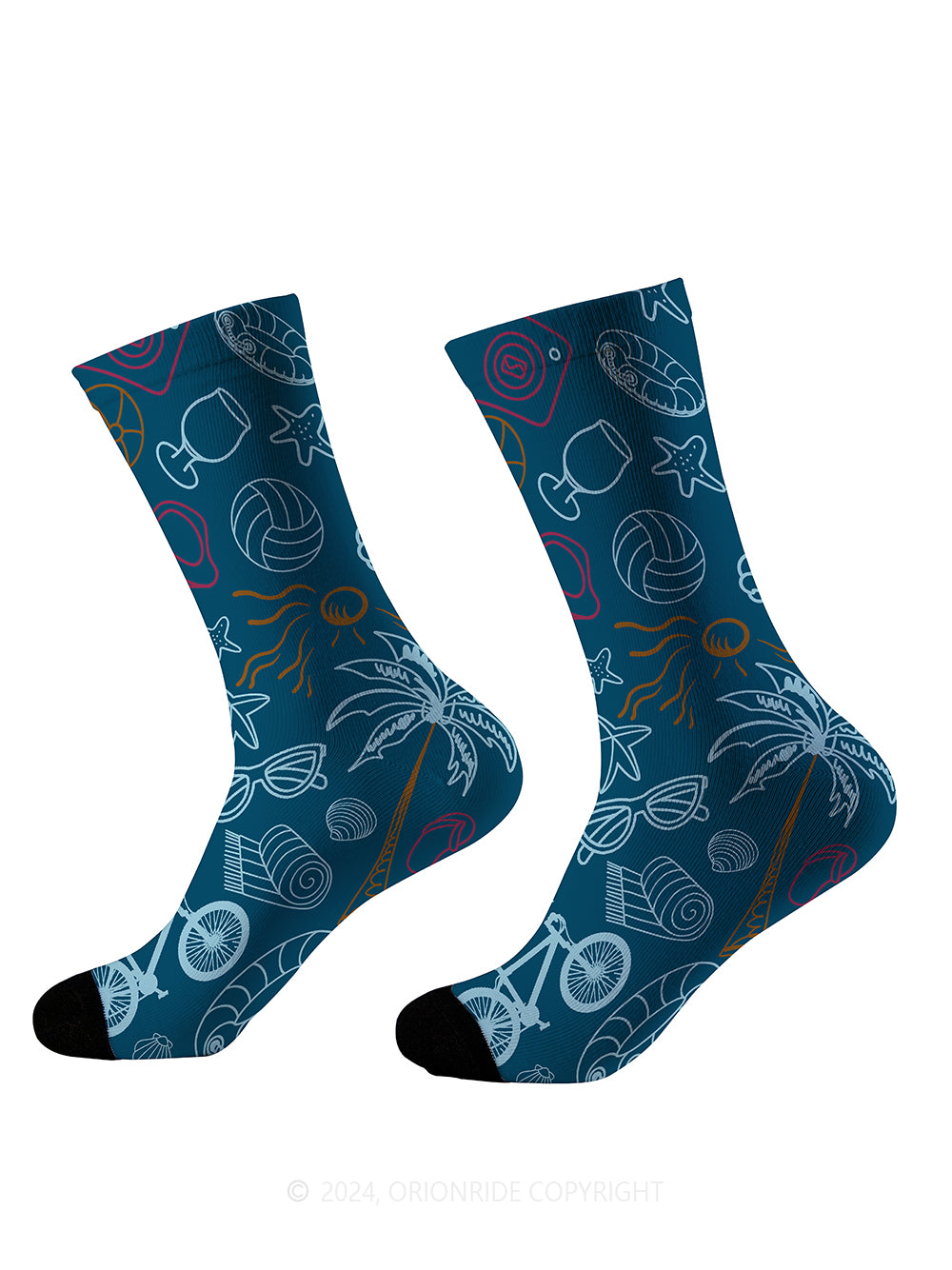 Orionride Hawaii Beach Cycling Socks
