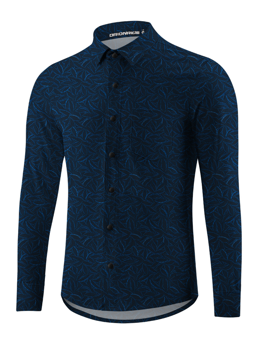 Orionride Chain Lattice Men's Stretchy Breathable Long Sleeve Gravel Shirt