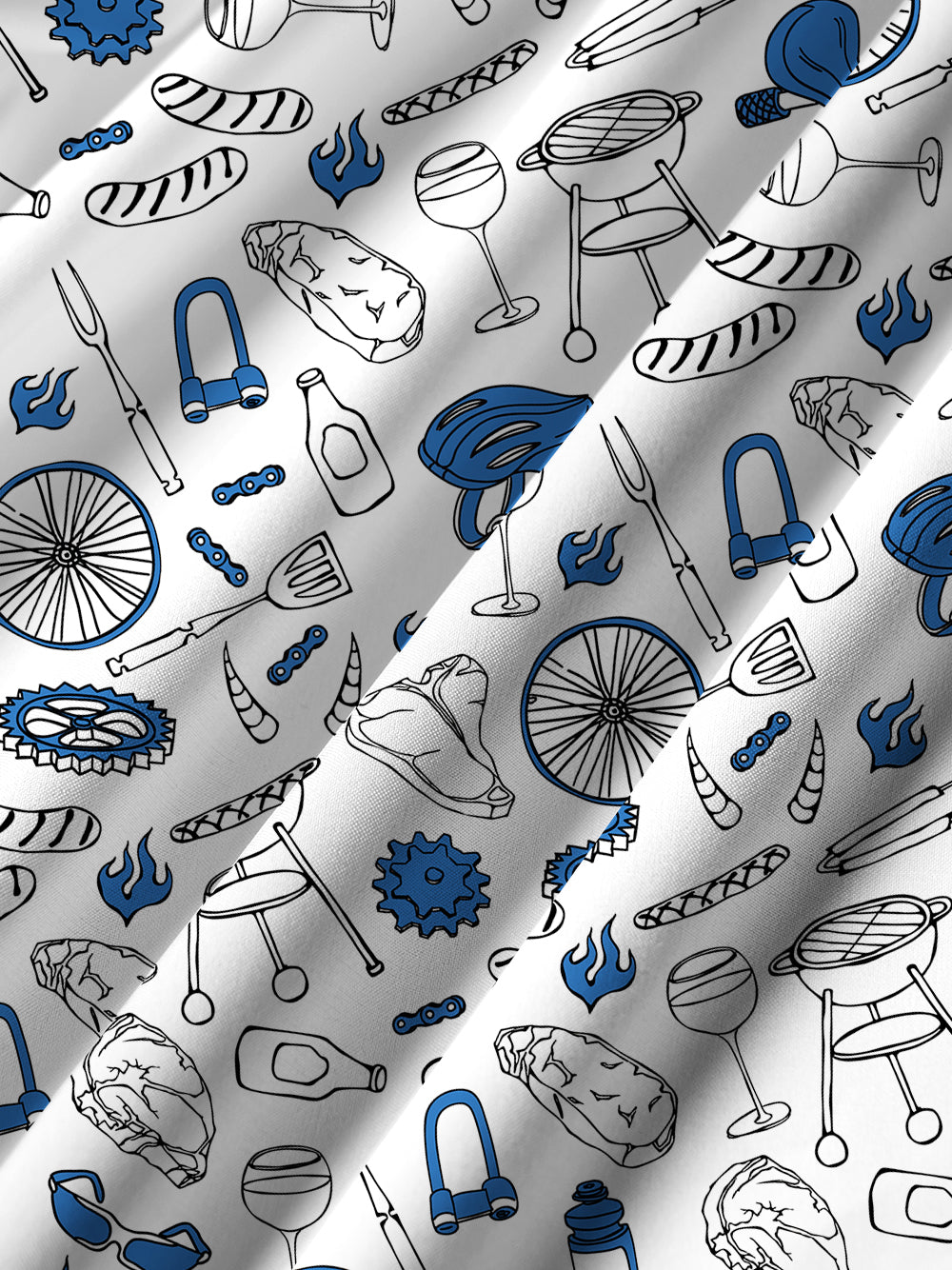 Orionride BBQ Steak Party Zipper Pockets Ultra Lightweight Short Sleeves Gravel Shirt