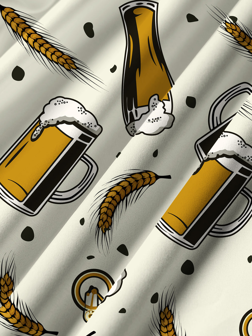 Orionride Short Sleeves Beer Wheat Ears Ultra Lightweight Hawaiian shirt