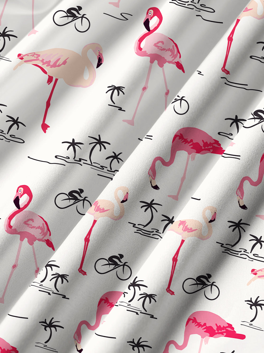 Orionride Pink Flamingo Zipper Pockets Ultra Lightweight Short Sleeves Gravel Shirt