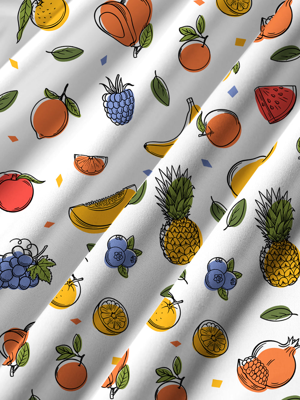 Orionride Various Fruits Zipper Pockets Ultra Lightweight Short Sleeves Gravel Shirt
