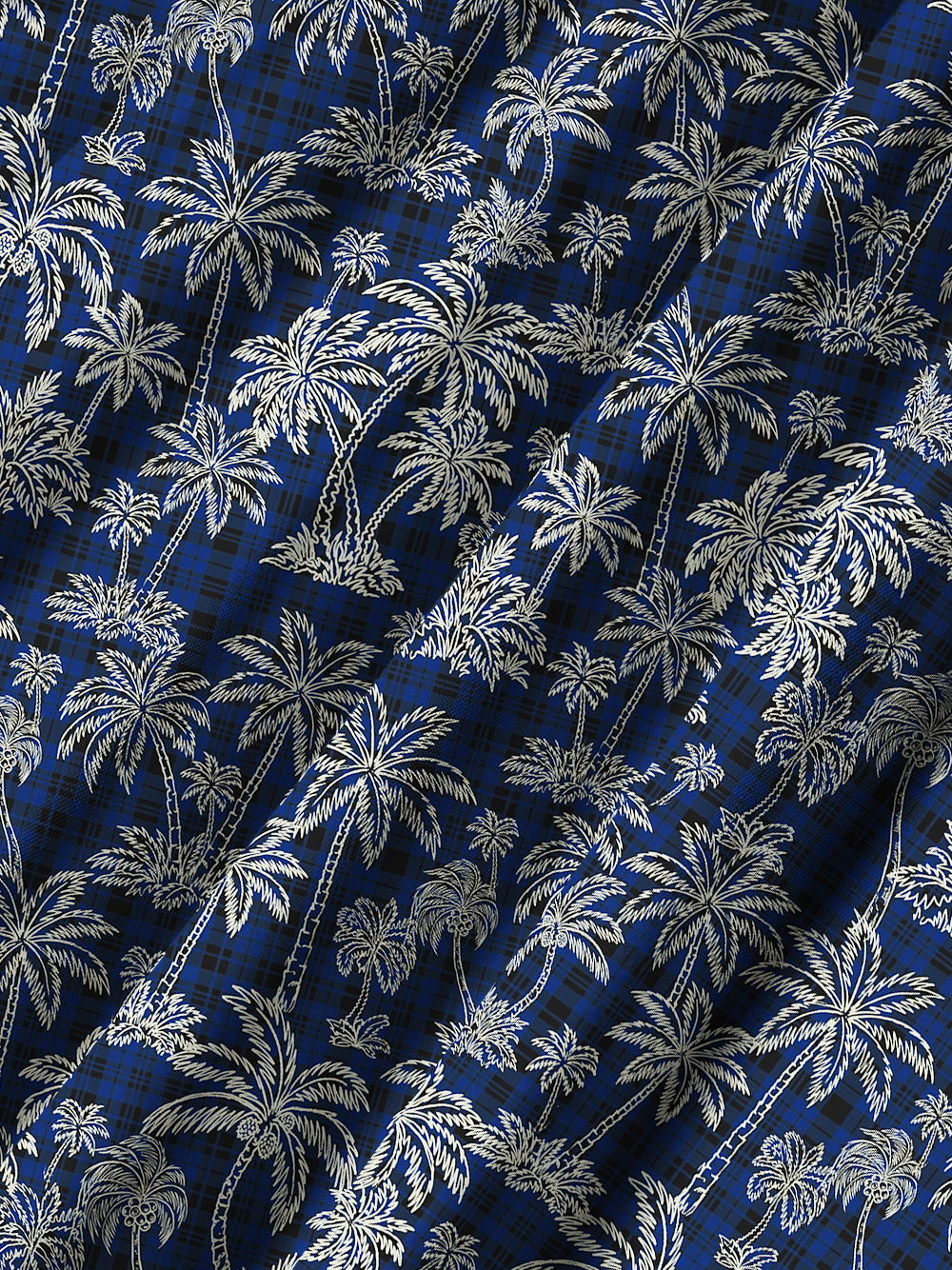 Orionride Striped Coconut Tree Zipper Pockets Ultra Lightweight Short Sleeves Gravel Shirt