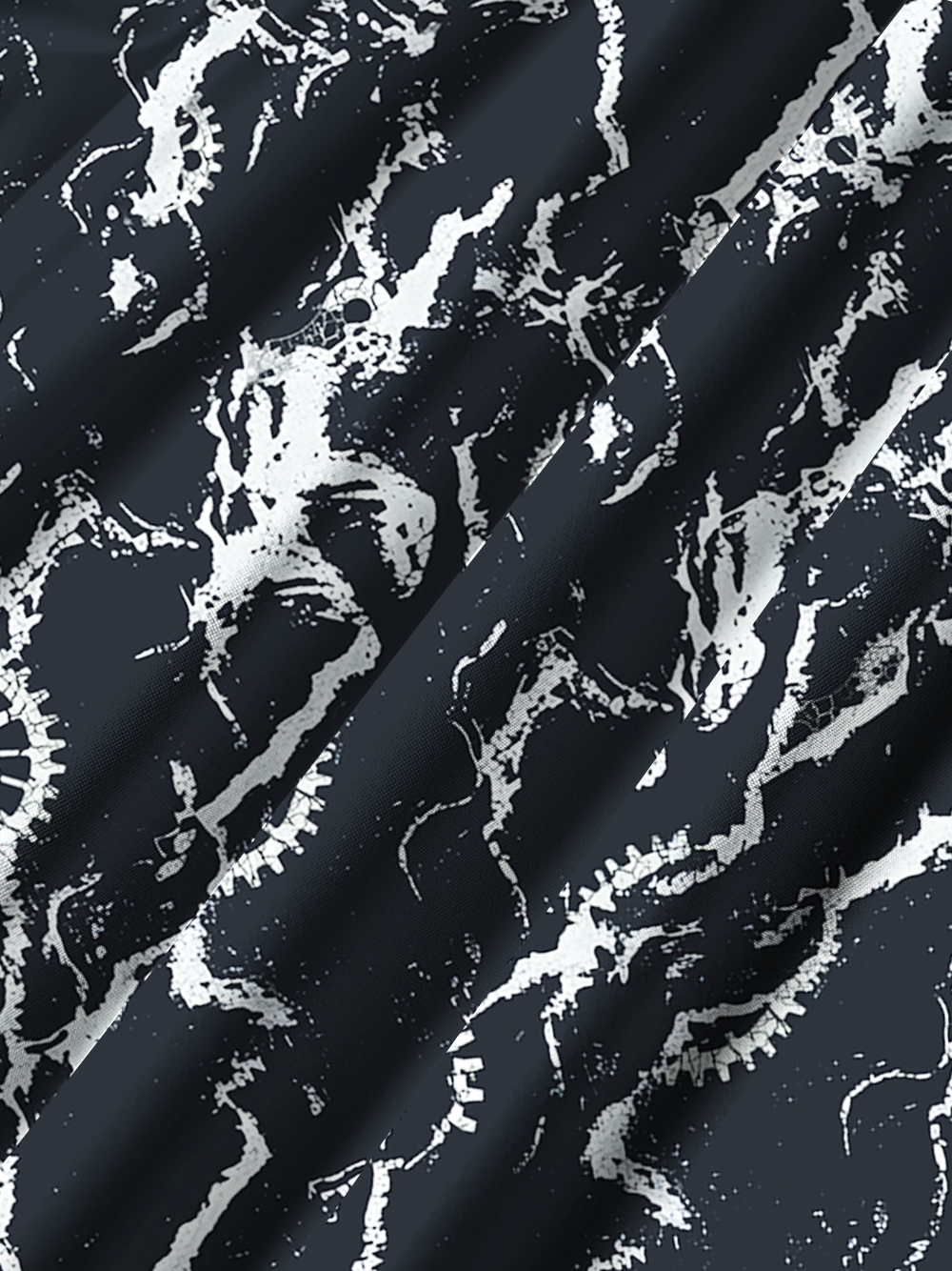 Orionride Marble Stripes Zipper Pockets Ultra Lightweight Short Sleeves Gravel Shirt