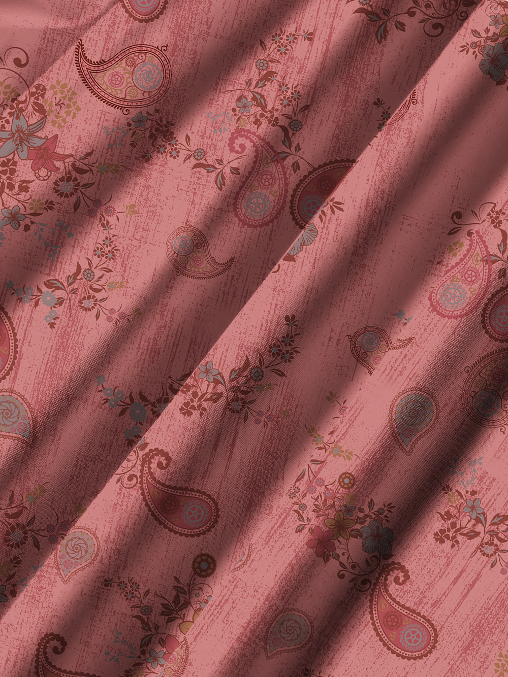 Orionride Red Cashew Flower Zipper Pockets Ultra Lightweight Short Sleeves Gravel Shirt