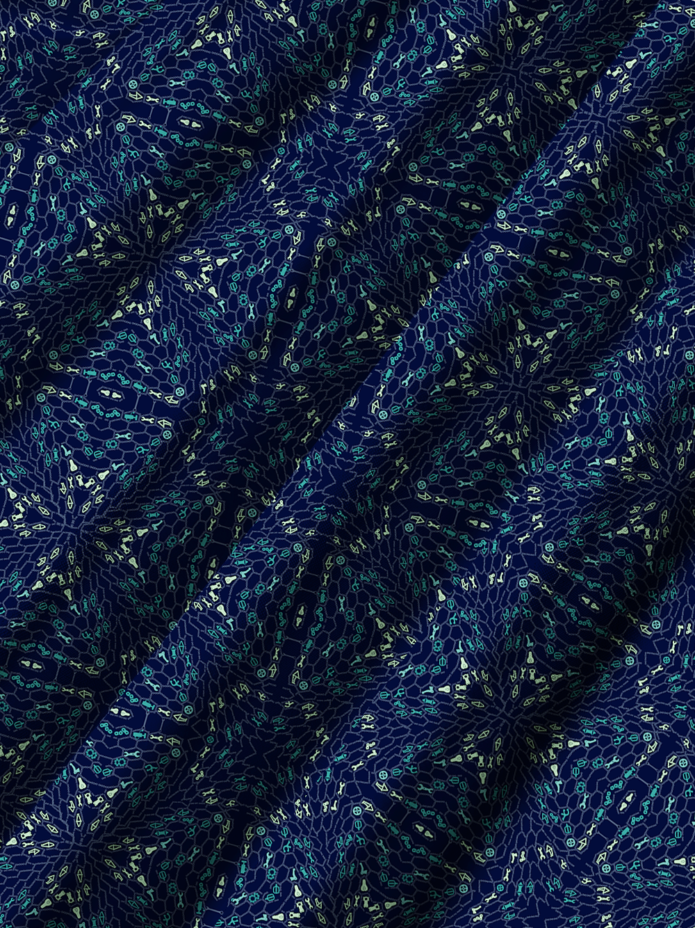 Orionride Psychedelic Chains Zipper Pockets Ultra Lightweight Short Sleeves Gravel Shirt