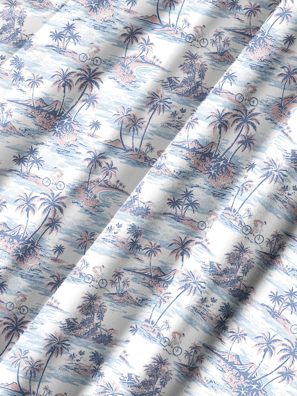 Orionride Dreamy Island Zipper Pockets Ultra Lightweight Short Sleeves Gravel Shirt