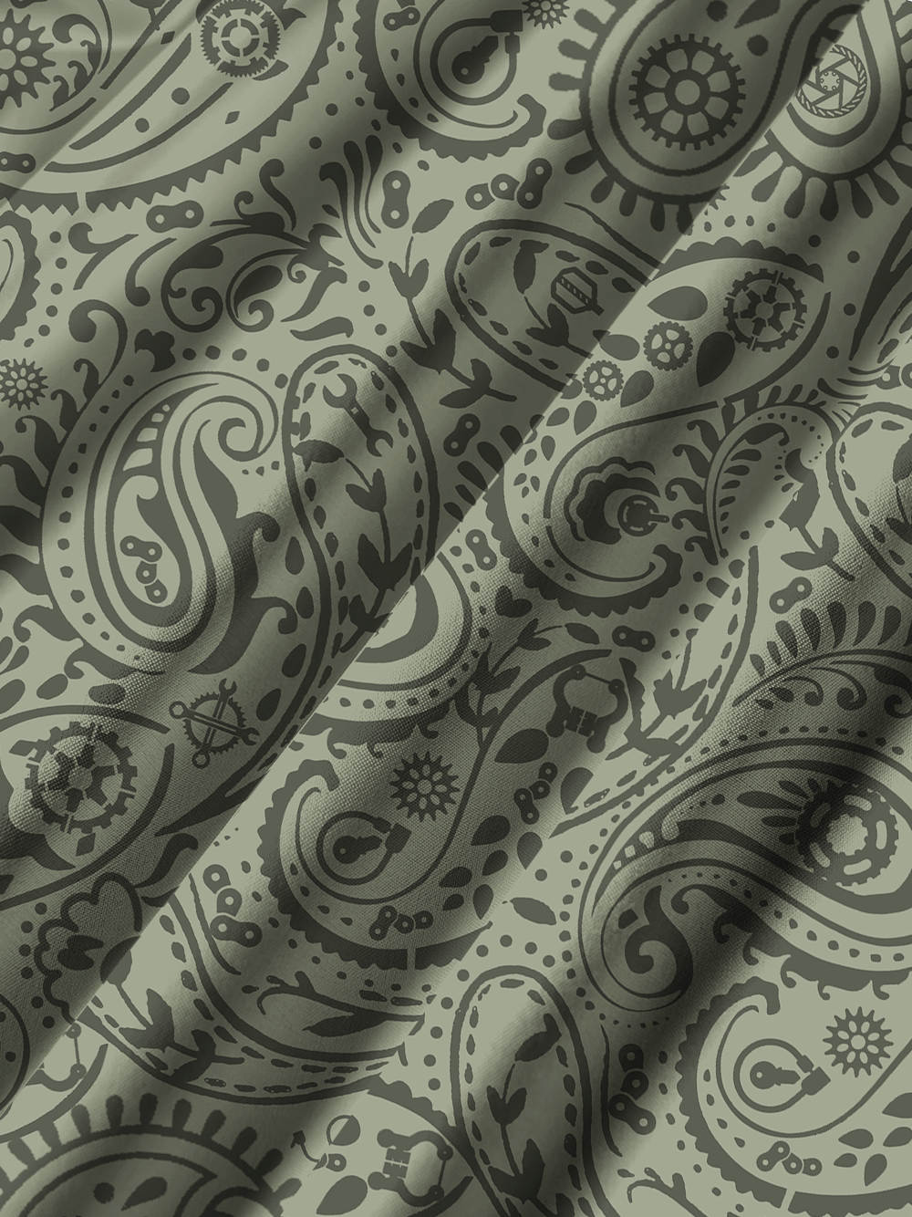 Orionride Lush Cashew Flowers Zipper Pockets Ultra Lightweight Short Sleeves Gravel Shirt