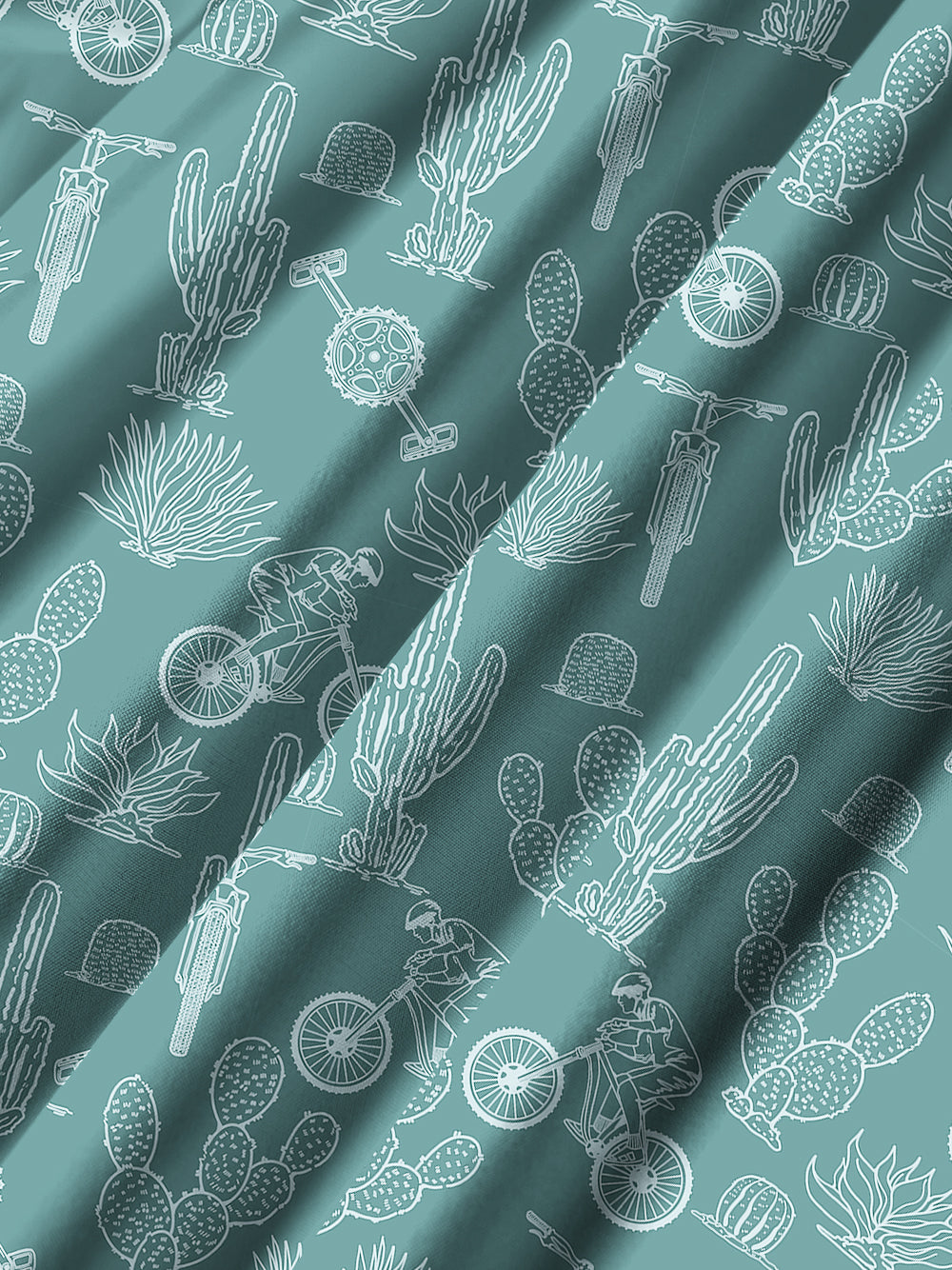 Orionride Desert Cactus Zipper Pockets Ultra Lightweight Short Sleeves Gravel Shirt