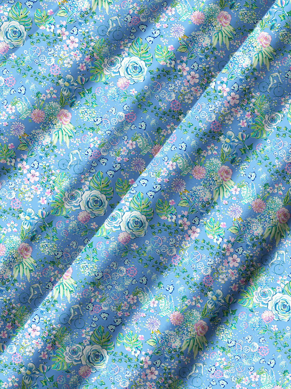 Orionride Whispering Roses Zipper Pockets Ultra Lightweight Short Sleeves Gravel Shirt