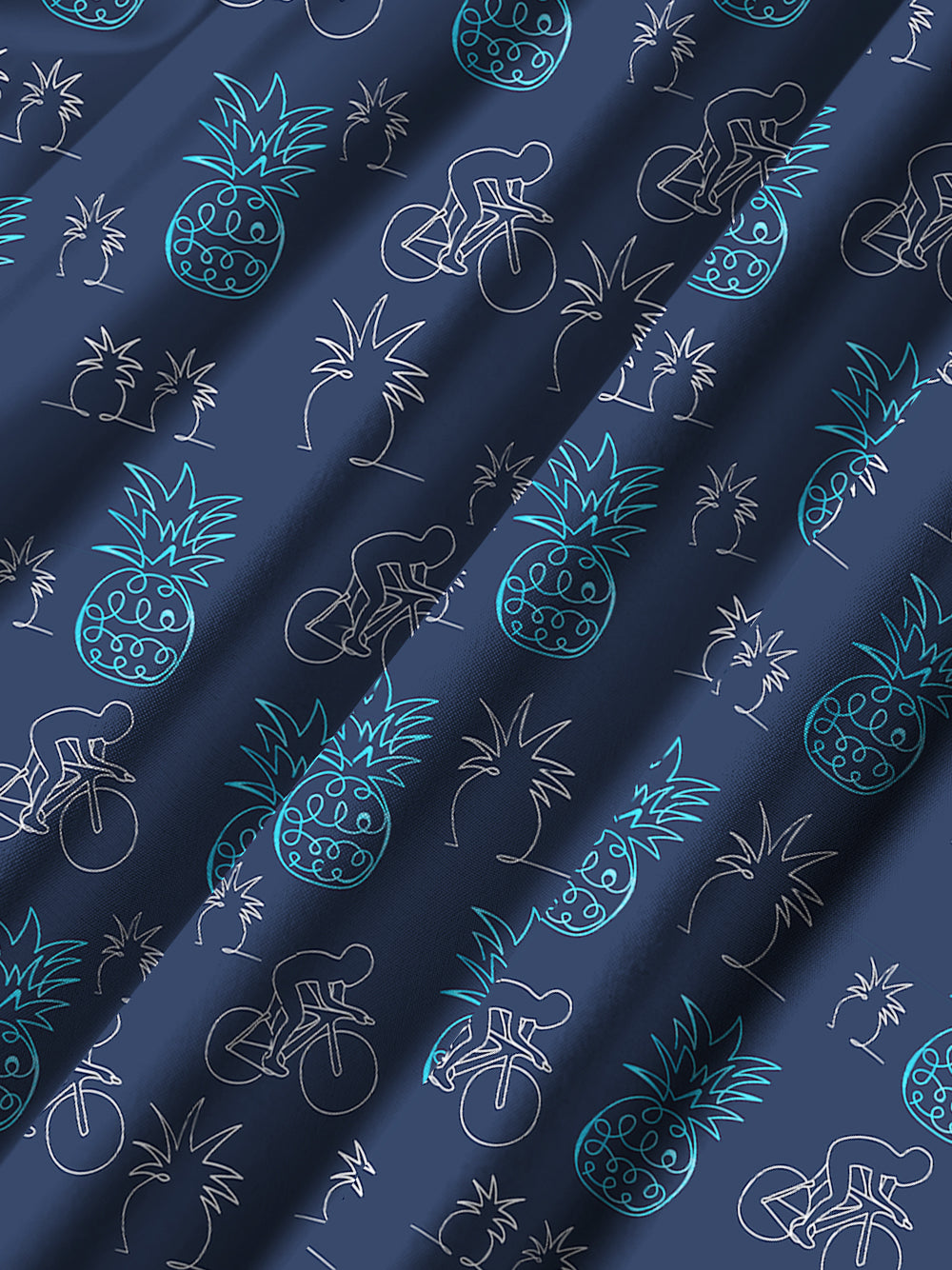 Orionride Pineapple Rider Zipper Pockets Ultra Lightweight Short Sleeves Gravel Shirt