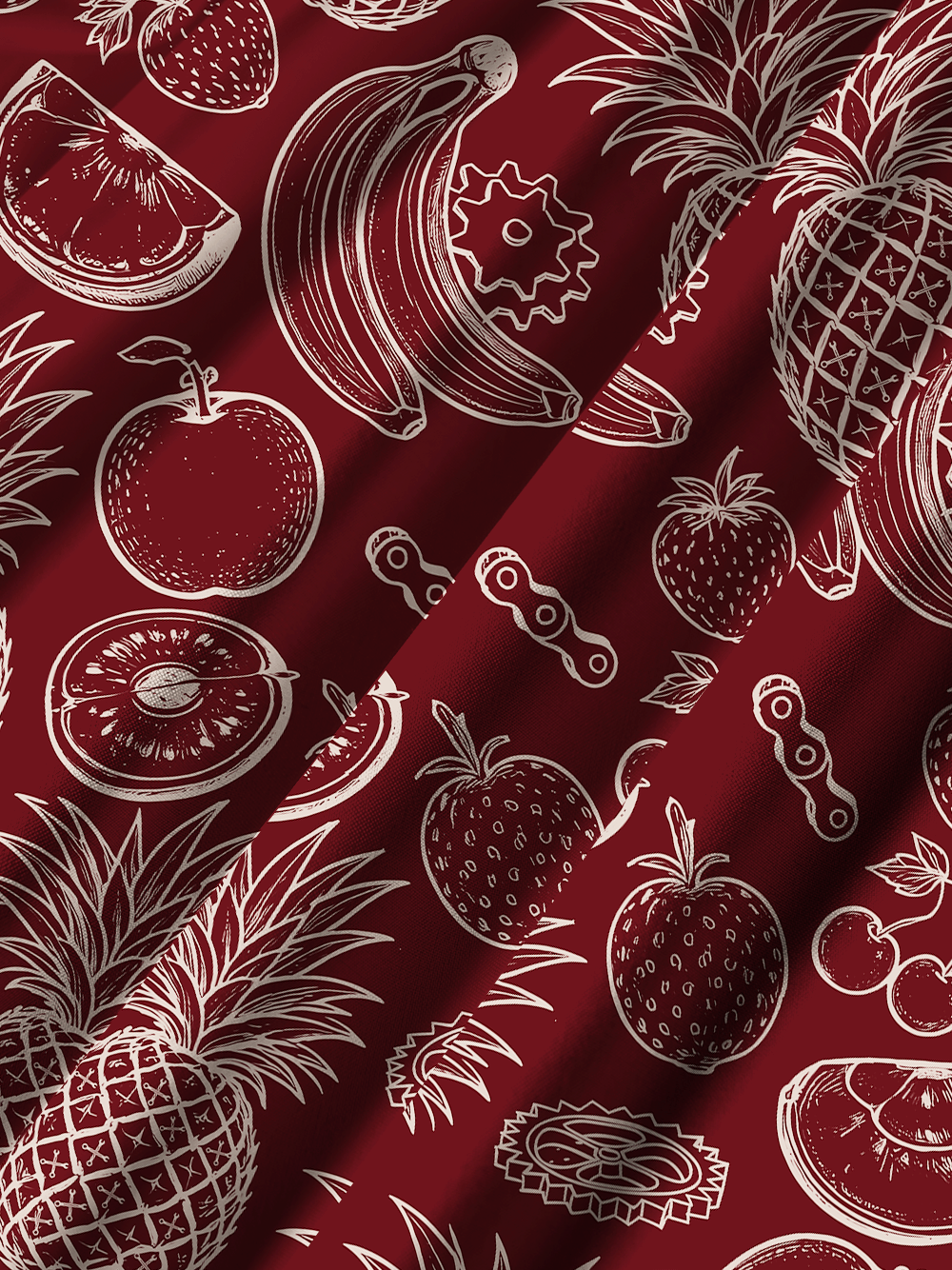 Orionride Delicious Fruit Zipper Pockets Ultra Lightweight Short Sleeves Gravel Shirt