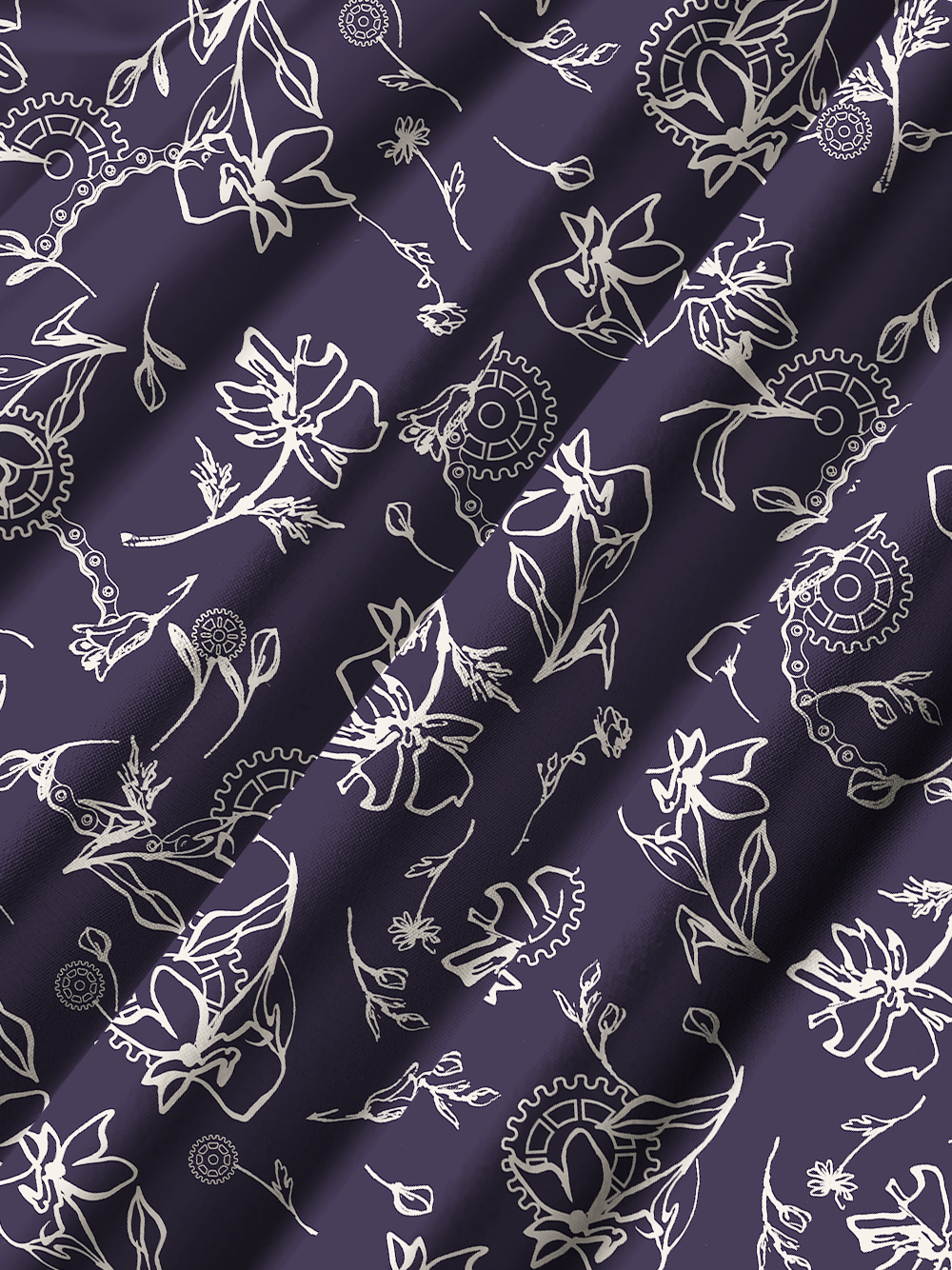 Orionride Linear Gear Flower Zipper Pockets Ultra Lightweight Short Sleeves Gravel Shirt