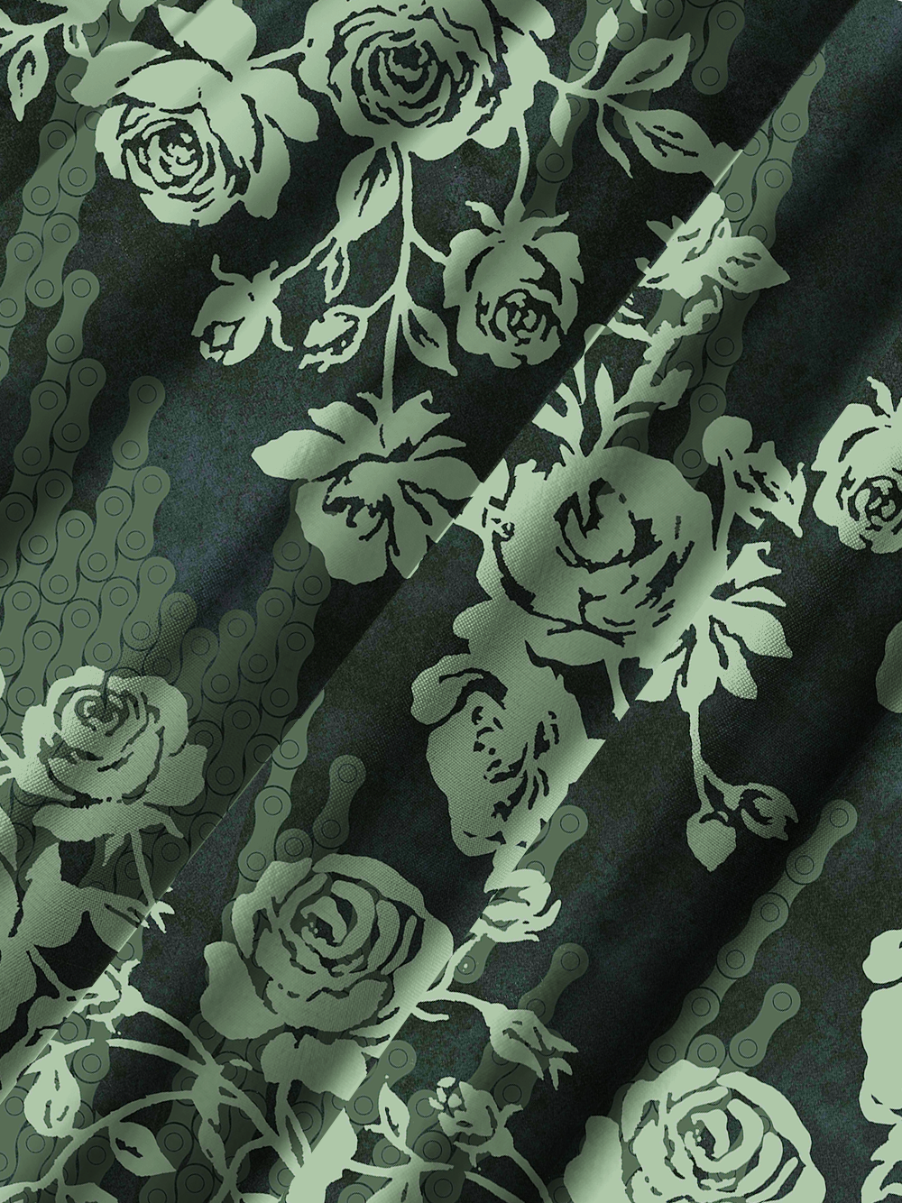 Orionride Green Rose Zipper Pockets Ultra Lightweight Short Sleeves Gravel Shirt