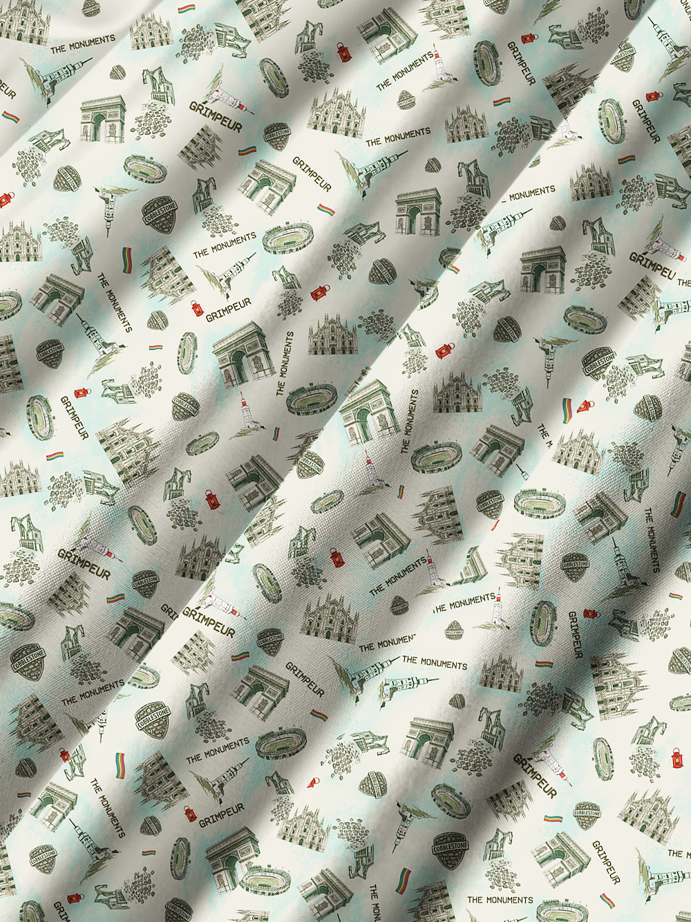 Orionride Landmark Buildings Zipper Pockets Ultra Lightweight Short Sleeves Gravel Shirt