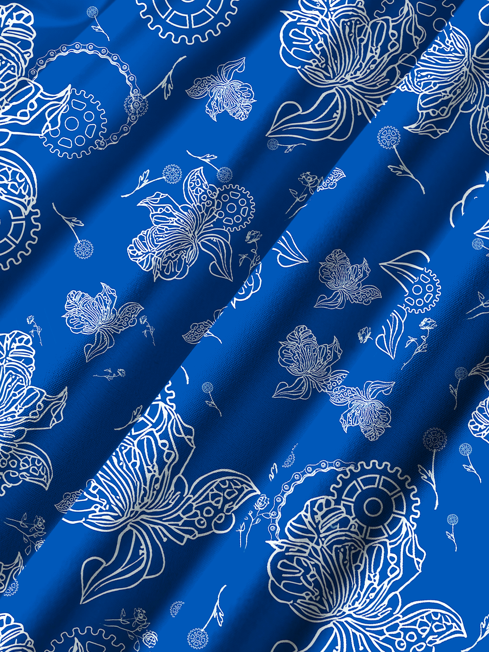 Orionride Linear Floral Zipper Pockets Ultra Lightweight Short Sleeves Gravel Shirt