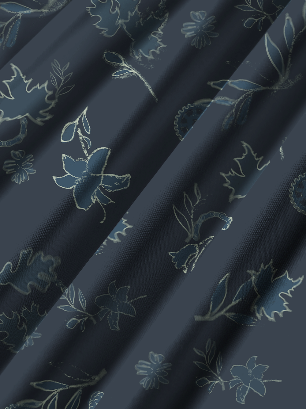 Orionride Flowers Scattered Zipper Pockets Ultra Lightweight Short Sleeves Gravel Shirt