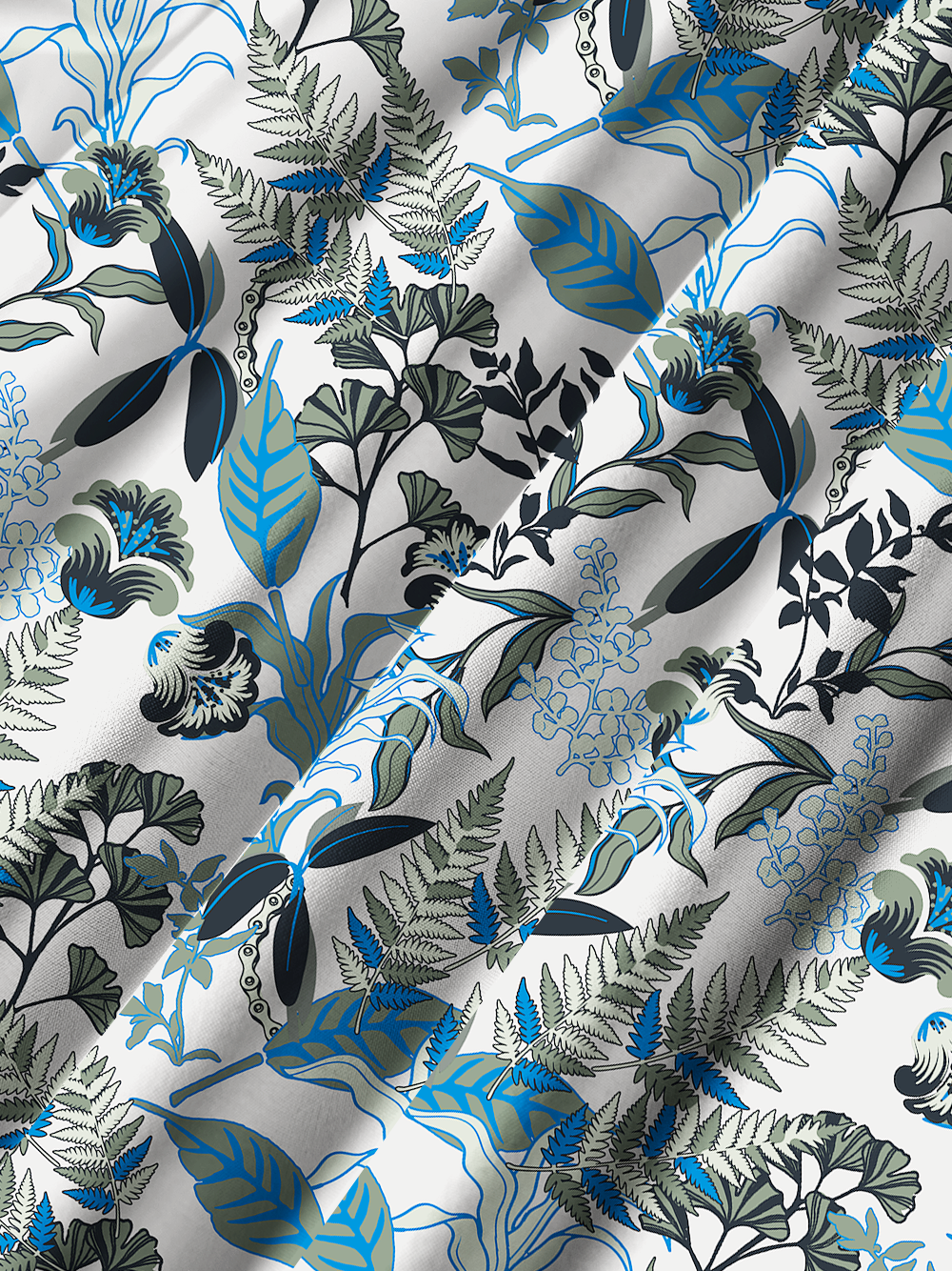 Orionride Flourishing Ferns Zipper Pockets Ultra Lightweight Short Sleeves Gravel Shirt