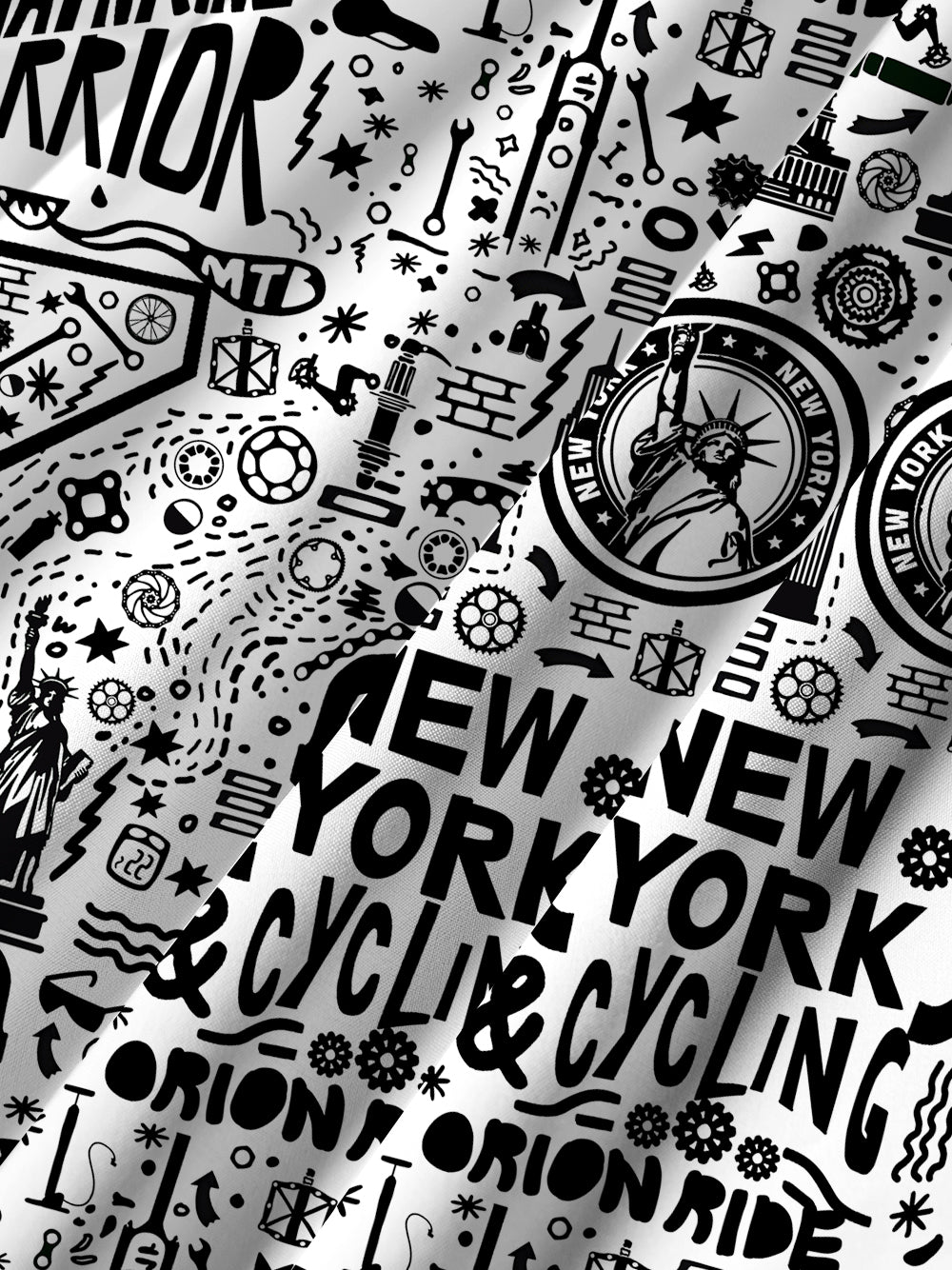 Orionride Go To New York Zipper Pockets Ultra Lightweight Short Sleeves Gravel Shirt