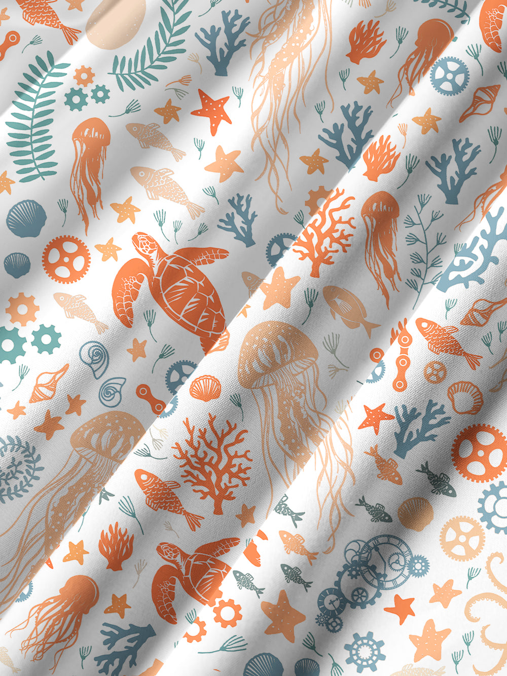 Orionride Ocean Paradise Zipper Pockets Ultra Lightweight Short Sleeves Gravel Shirt