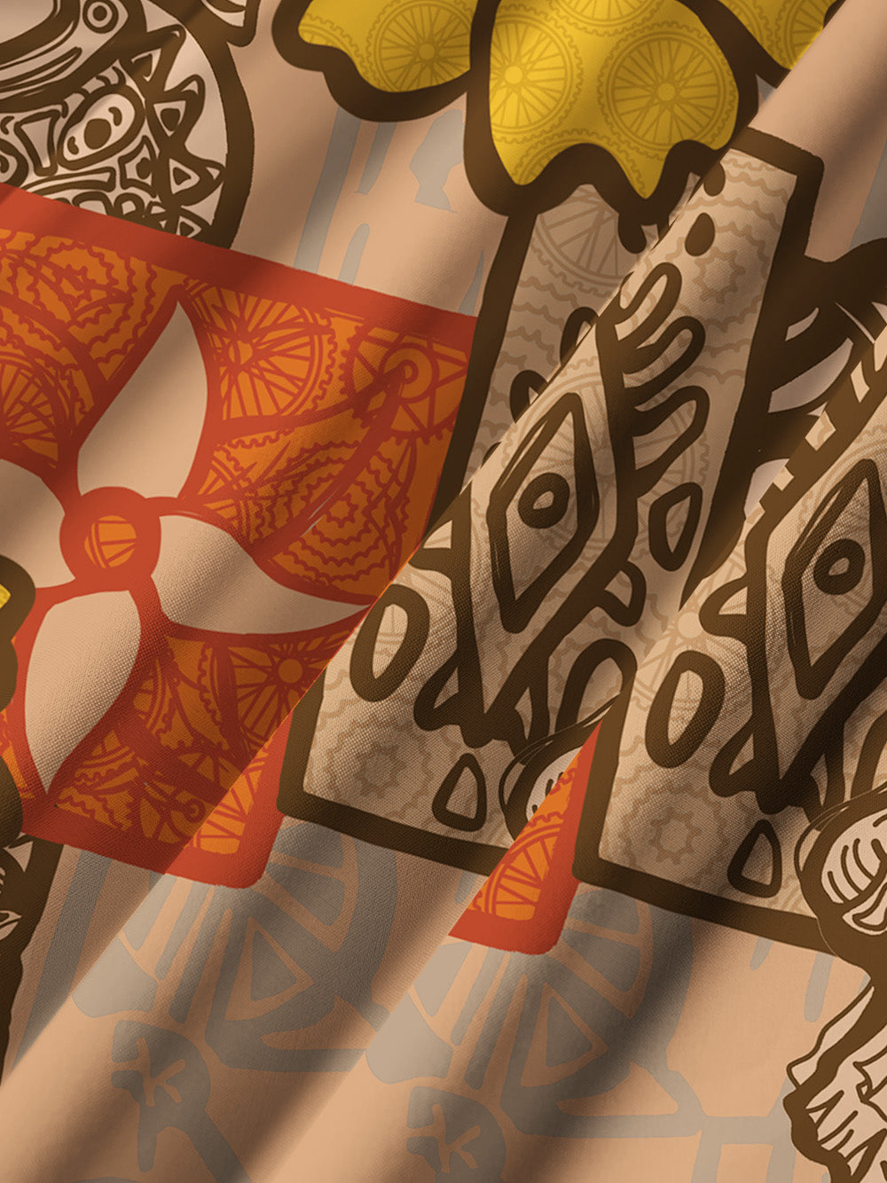 Orionride Retro Totem Zipper Pockets Ultra Lightweight Short Sleeves Gravel Shirt