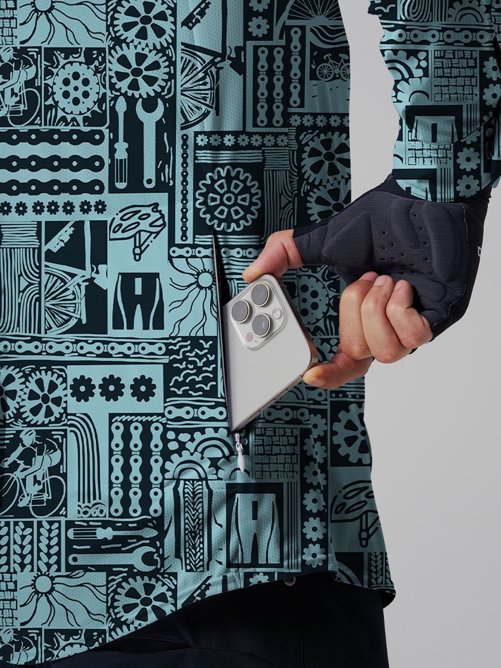 Orionride Cycling Tours Men's Stretchy Breathable Long Sleeve Gravel Shirt