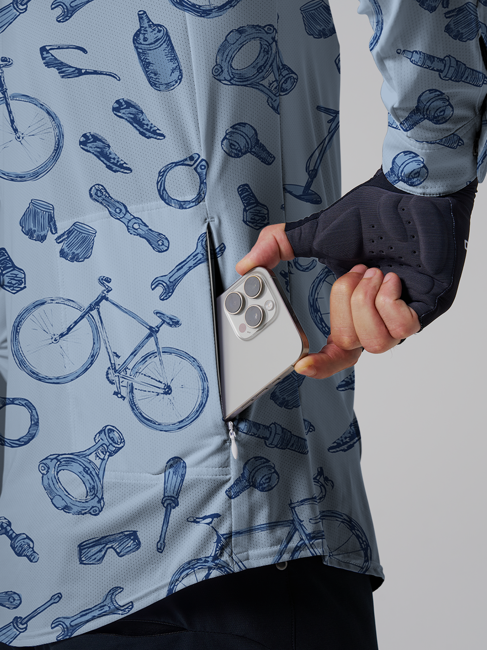 Orionride Essential Equipment Men's Stretchy Breathable Long Sleeve Gravel Shirt