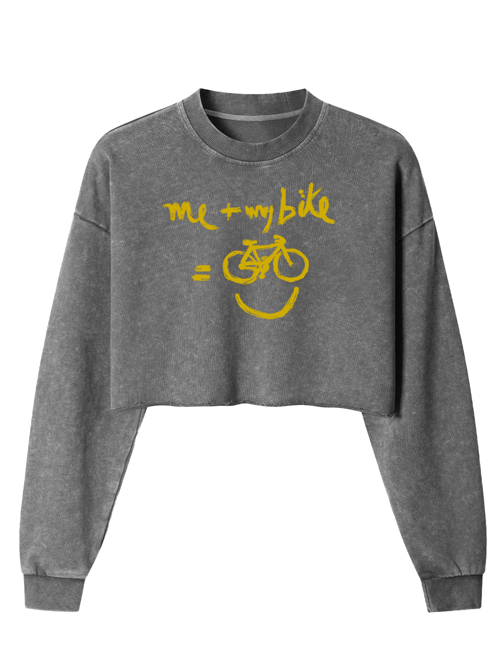 Orionride The Perfect Bicycle Women's Washed Crop Sweatshirt