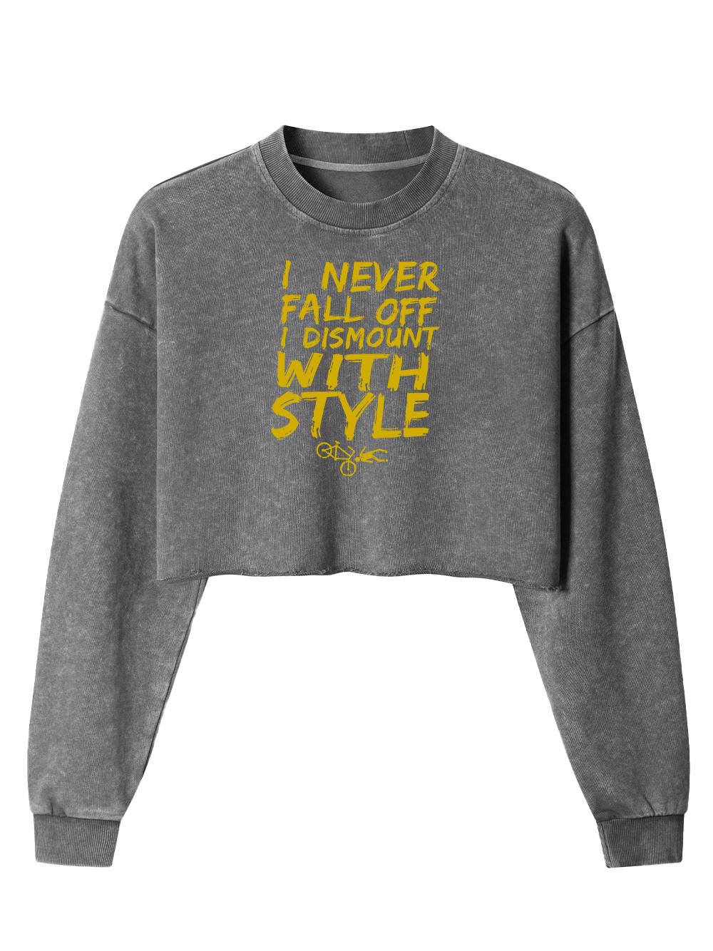 Orionride Riding Style Women's Washed Crop Sweatshirt