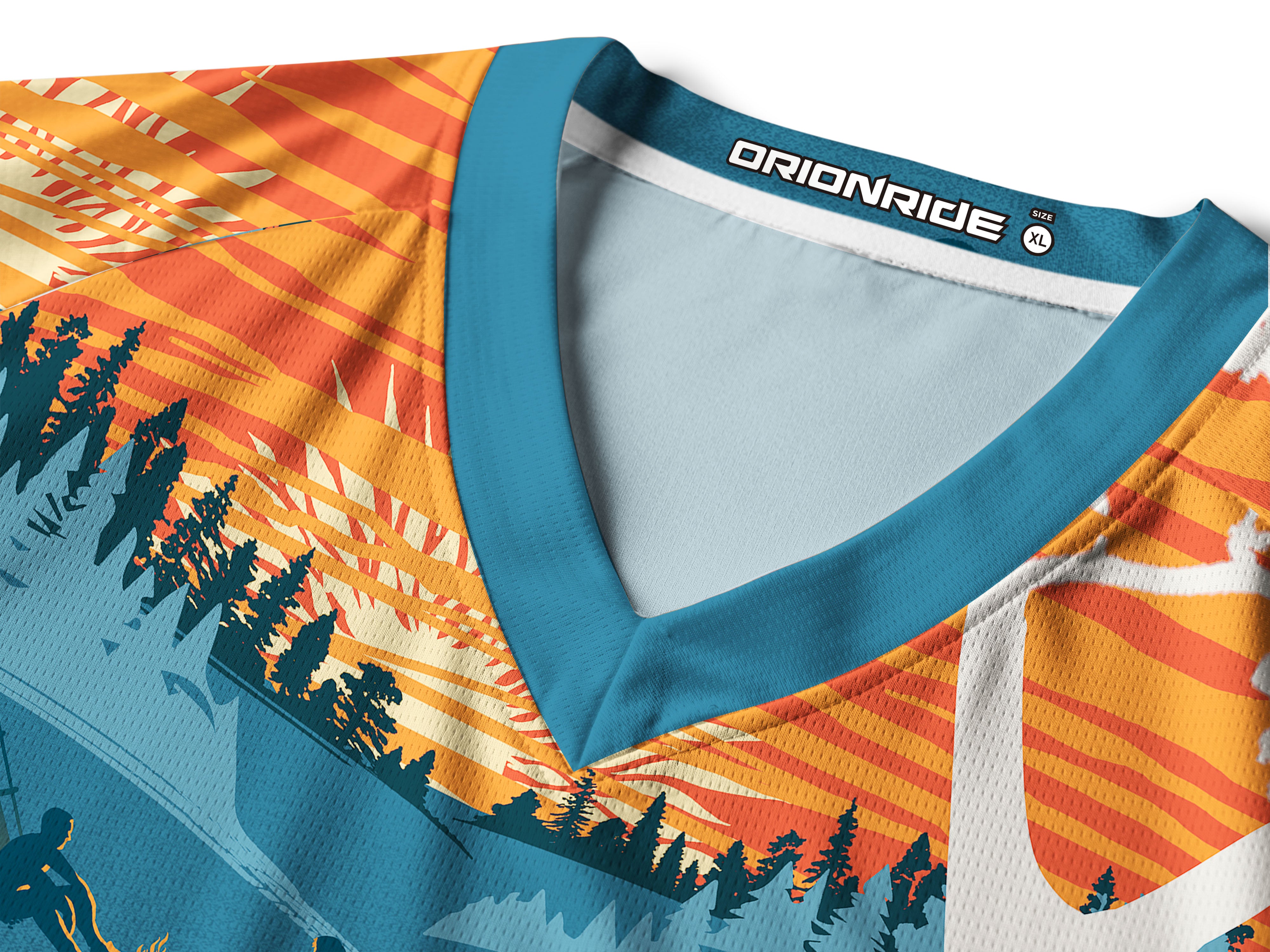 Orionride Sunset Camping Long Sleeve Downhill Jersey
