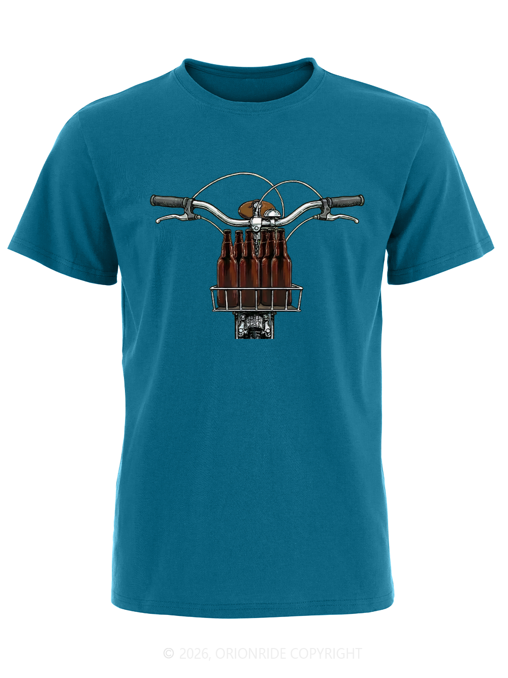 Orionride Beer In The Basket Short Sleeves Bike T-Shirt